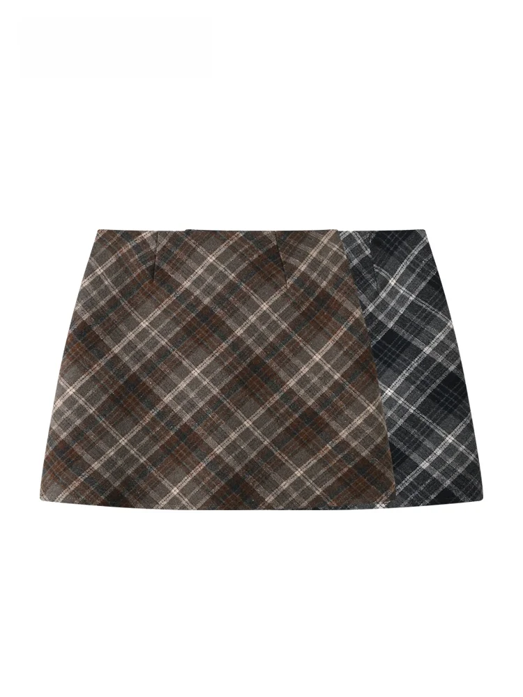 

Faionable A-Line Skirt for plus Size Women High Waist Thiened Winter Polyester Fabric Flattering for Pear aped Body