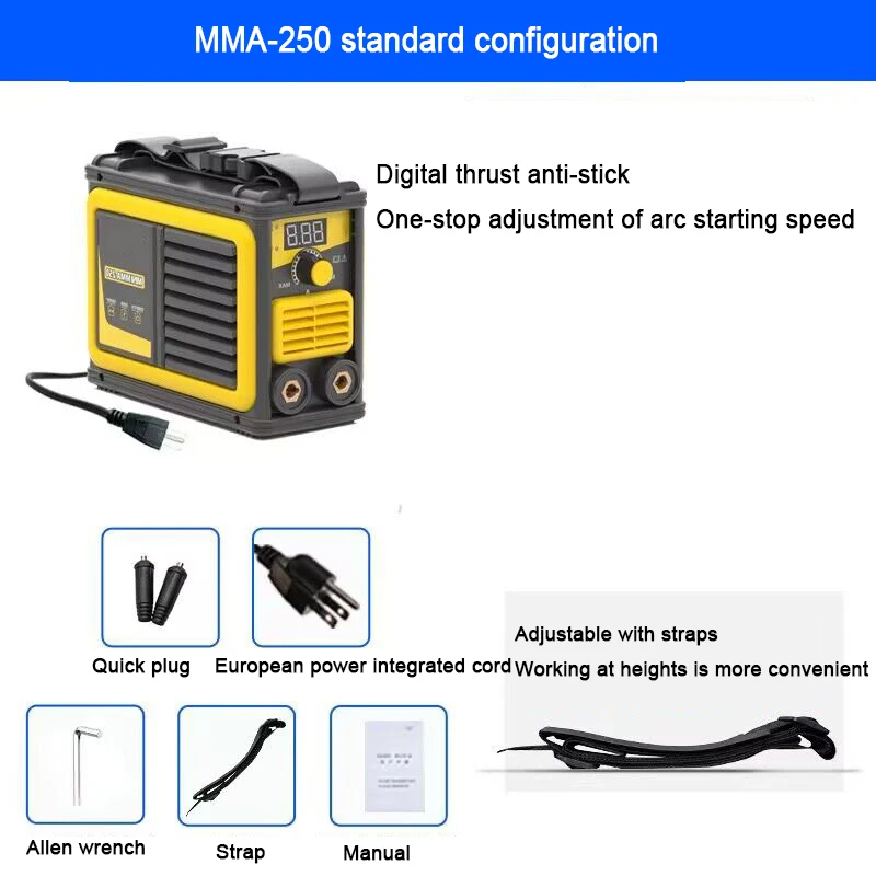 MMA-250 Household Portable Welding Machine Inverter Welder Welding Machine 110/220V Portable Electric Machine For Home Use