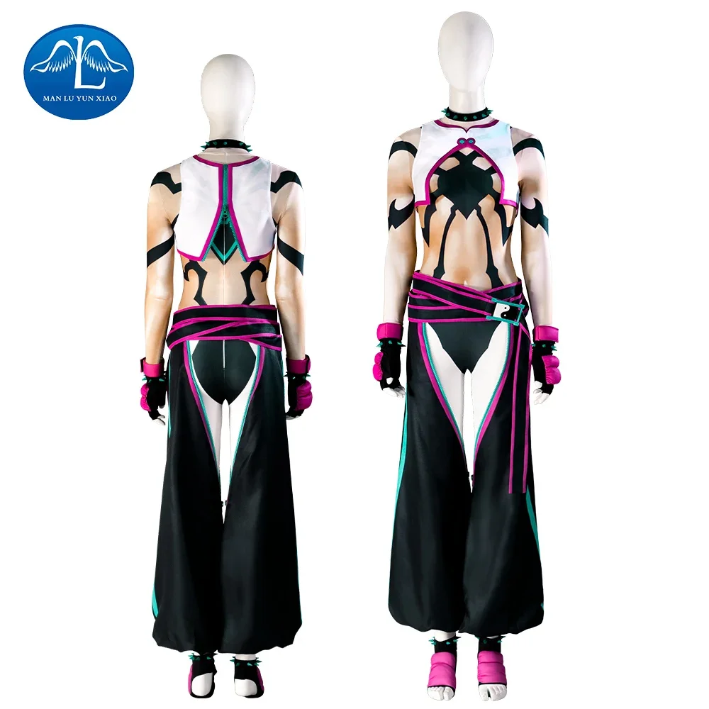 

SF6 Juri Cosplay Custome Girls Jumpsuit With Vest Fighter Juri Cosplay Halloween For Women Party Anime Uniform Custome