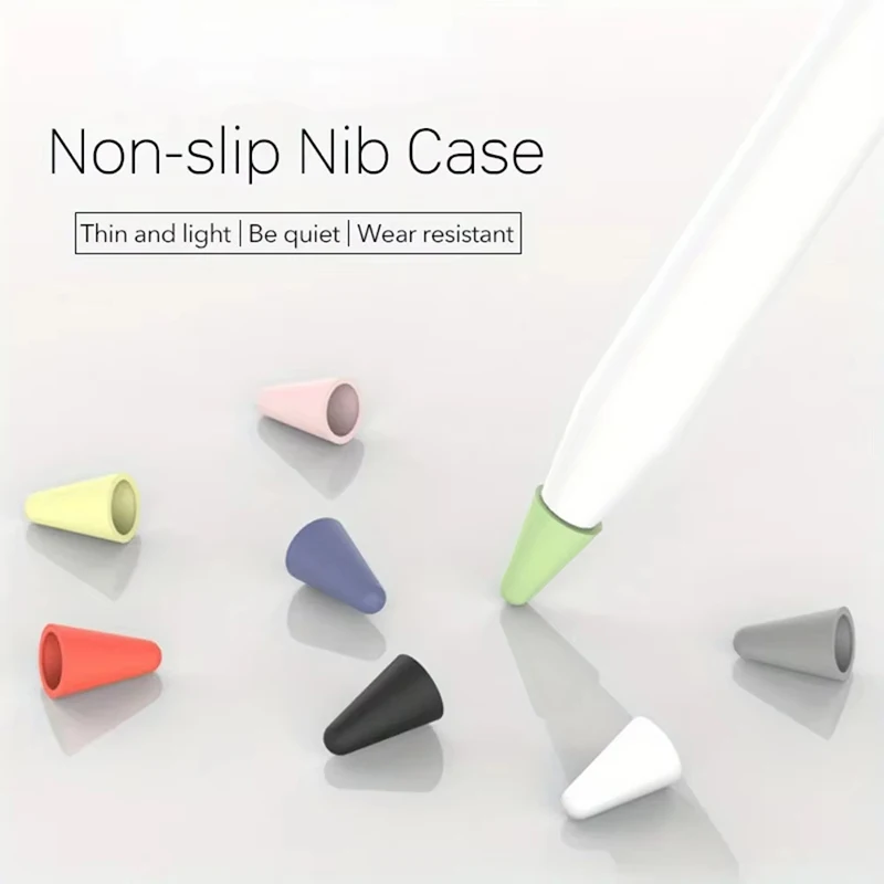 

8Pcs Soft Silicone Nib Cover Replacement Tip Protective Case For Apple iPad Pencil 1 2 Nib Case Stylus Pen Tip Protective Sleeve