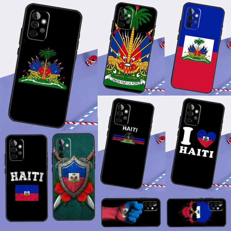 Haiti Haitian Flag Case For Samsung Galaxy A34 A54 A14 A13 A23 A33 A53 A12 A22 A32 A52 A51 A71 Phone Cover