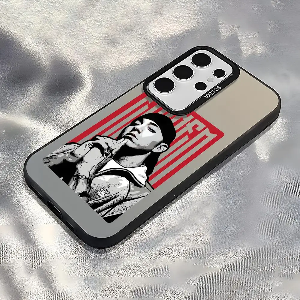 Singer E-Eminem Rap Phone Case For Samsung Galaxy S25 S24 S23 S22 S21 Ultra Plus 5G Shiny TPU Shockproof Cover Gift