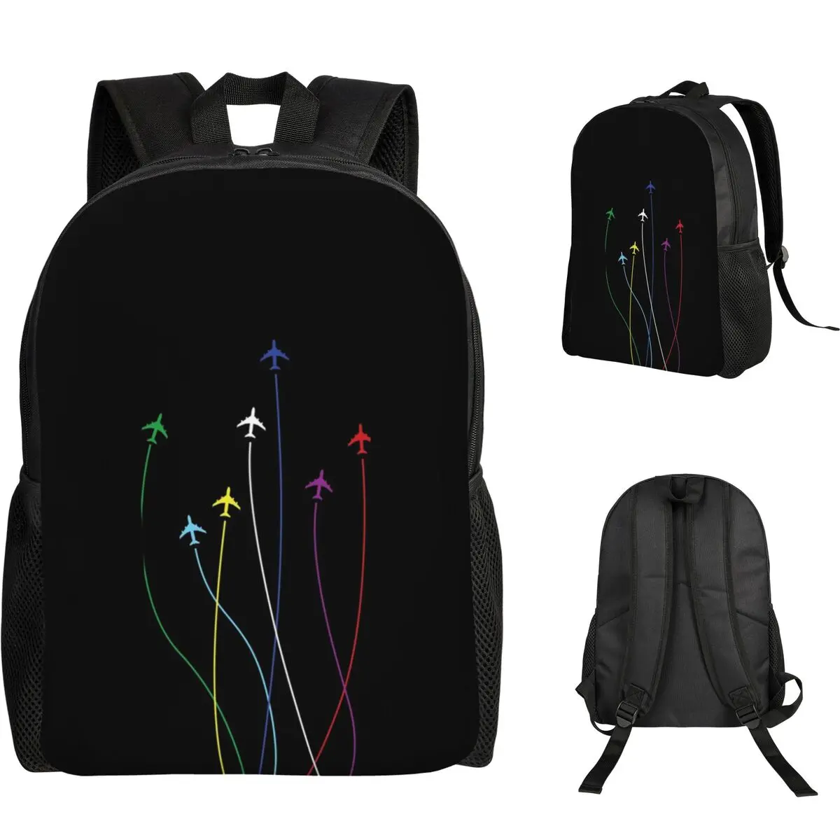 

Рюкзак с изображением самолетов, летающих друг на друга, для школьников, мальчиков и девочек, школьная сумка, сумка для компьютера, сумка через плечо