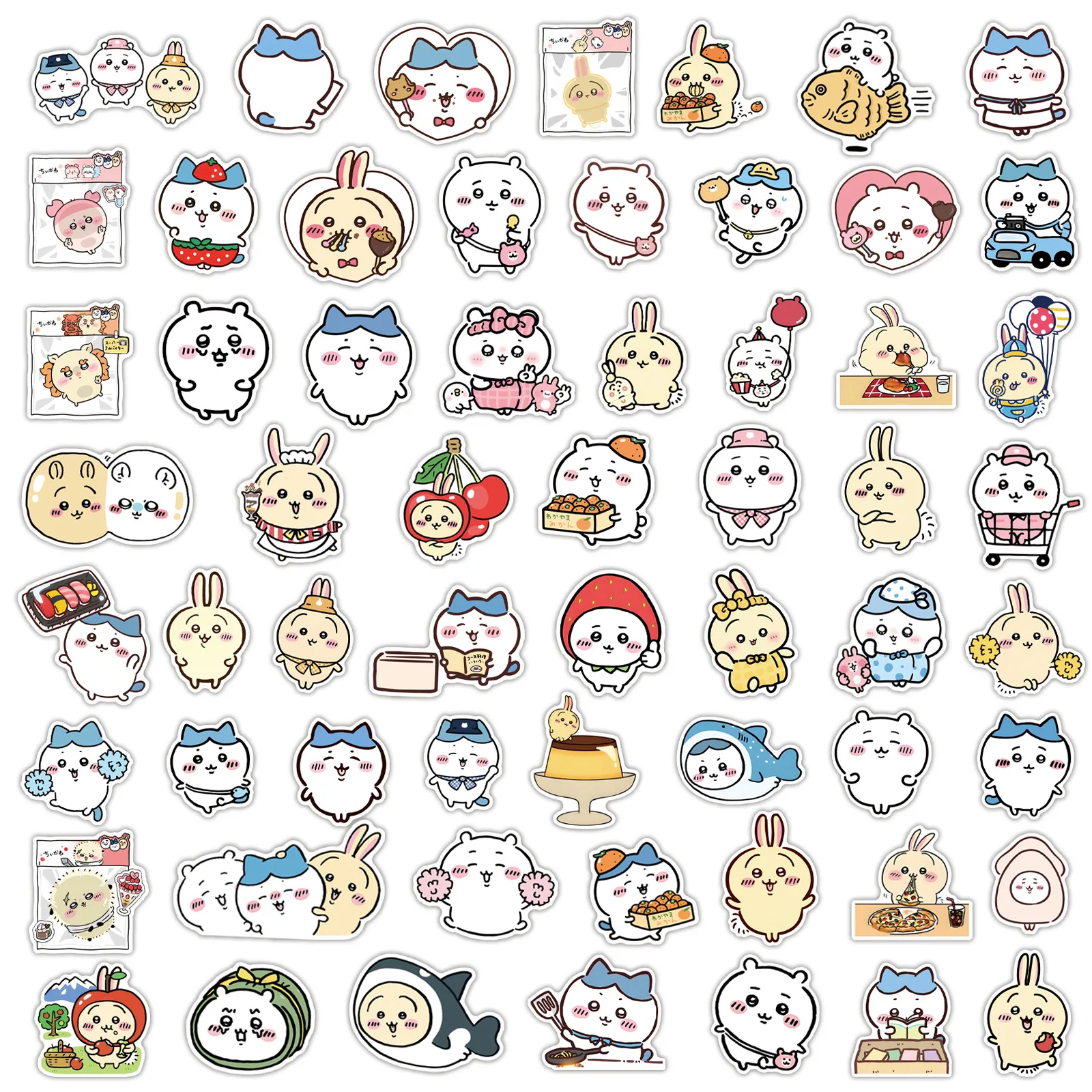 

10/30/50PCS Chiikawa Funny Cartoon Doodle Decorative Stickers DIY Scrapbook Luggage Guitar Laptop Scrapbook Decals Toy Gifts