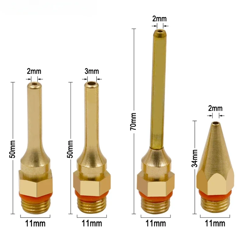 Pistola de pegamento termofusible universal, boquillas de pistola de pegamento caliente, Boca de herramienta adhesiva l 34x2,0mm 50x2,0mm 50x3,0mm