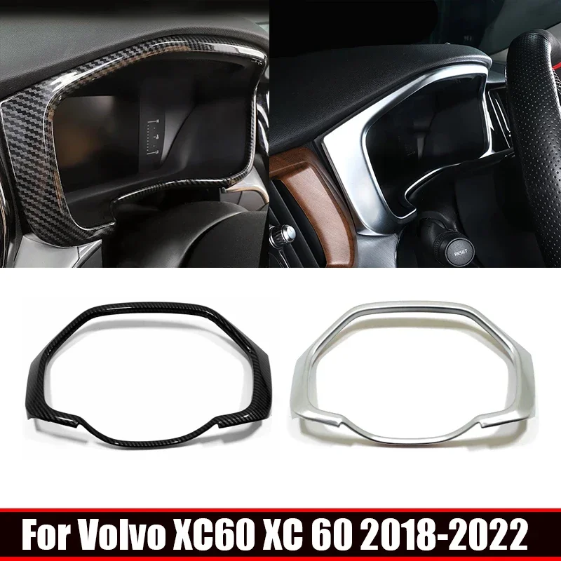 For Volvo XC60 XC 60 2018-2022 interior Accessories Kit ABS Carbon Fiber Dashboard Instrument Screen Decoration Cover Trim