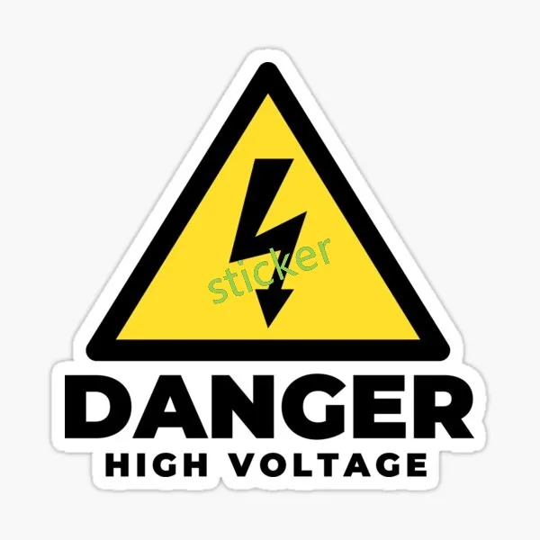 خطر الكهربائية تحذير أنيمي ملصق Jdm سيارة يسافر سرعات عالية تنورة يطير ملصقات الفينيل #6