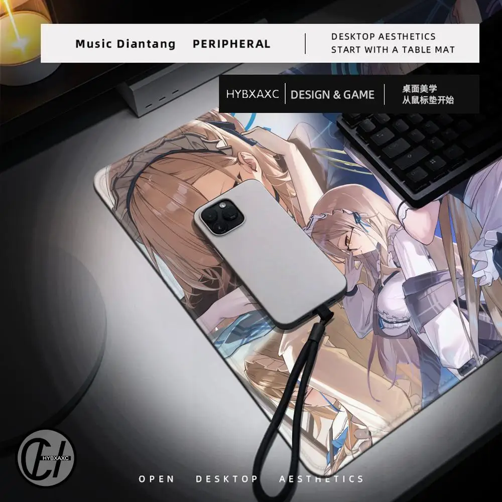 Anime Gir Sexy Rio MousePad HD Printing Blue Archive Gamer Desk Gaming Laptop PC Gamer Accessories Mice Keyboard Cute Kawaii Mat