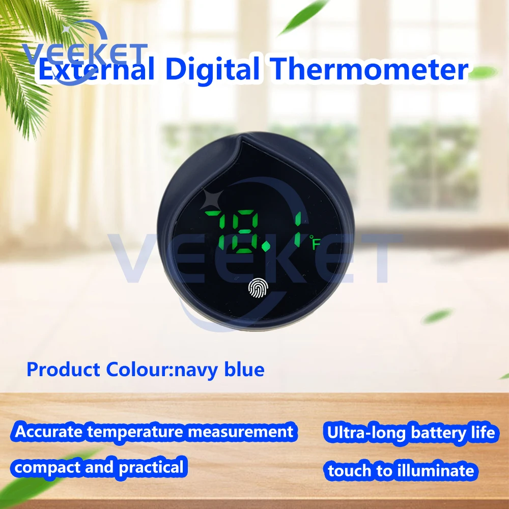 LED ميزان الحرارة الرقمي خزان الأسماك استشعار درجة الحرارة حوض السمك اللمس الخوخ على شكل تصميم خزان ميزان الحرارة الإلكتروني 0-60 ℃