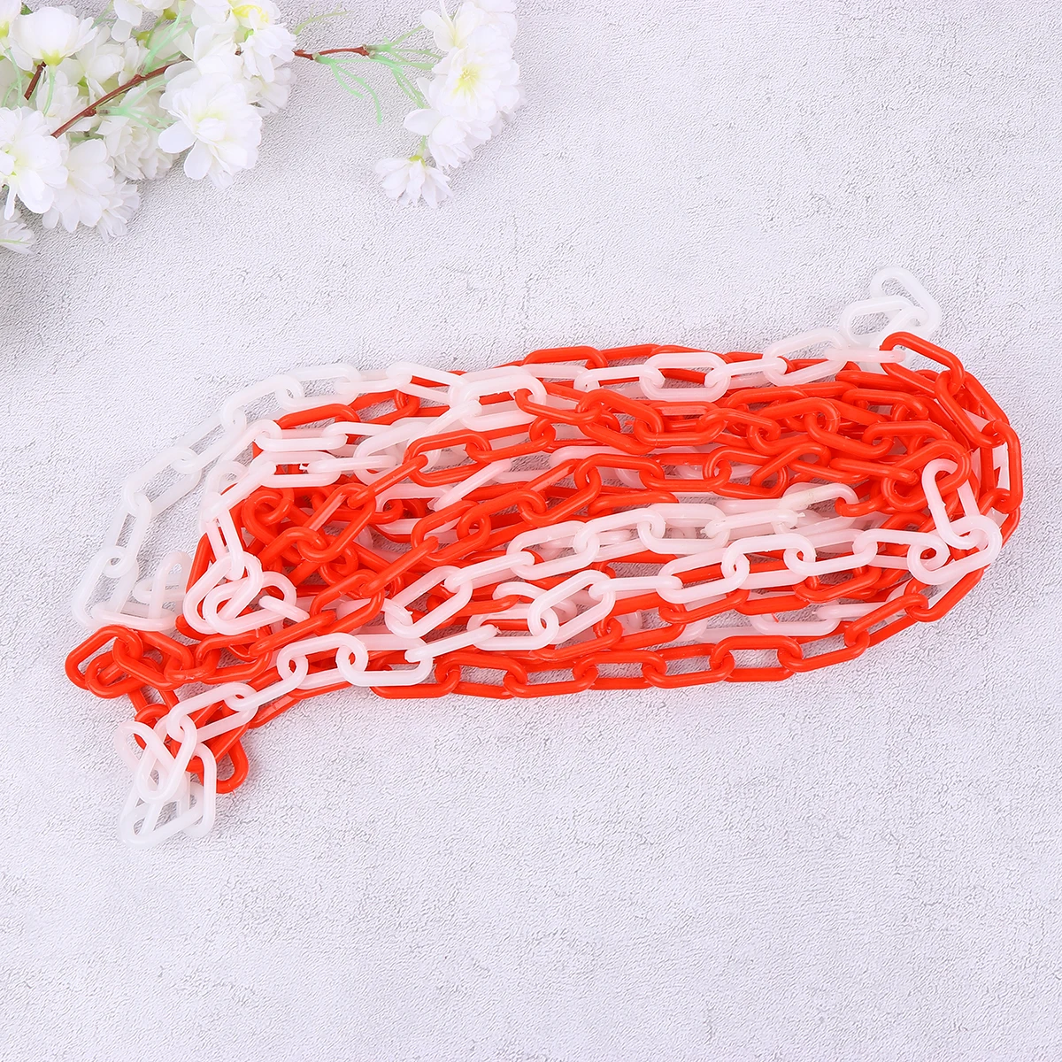 Plastic Chain Safety Cone Barrier Link Chains Railing Crowd Control Bright Yellow Traffic Security