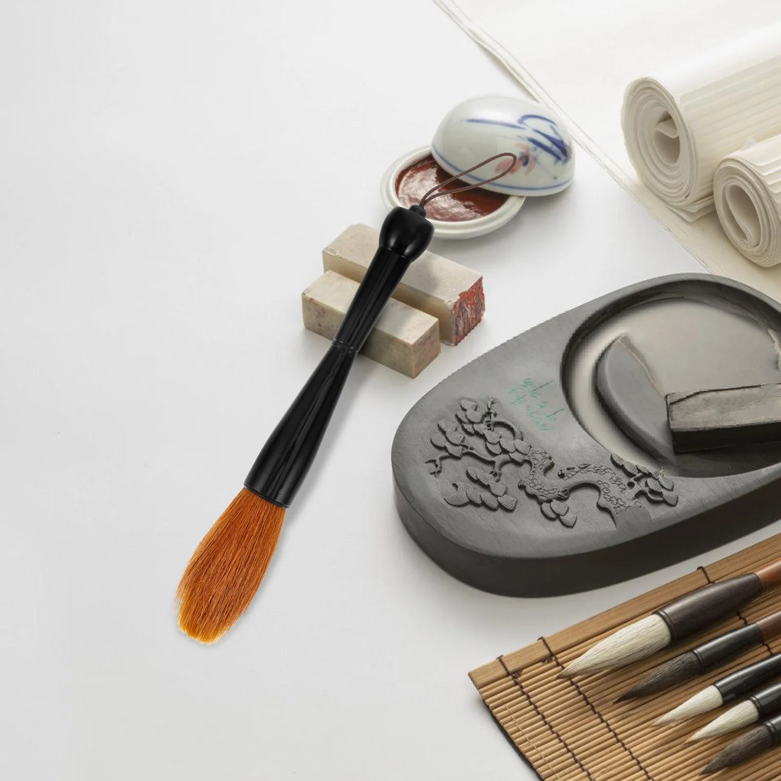

Premium Chinese Calligraphy Long Handle Soft Bristle Portable Ink Brush For Painting Writing Art Tool For Beginners Artists