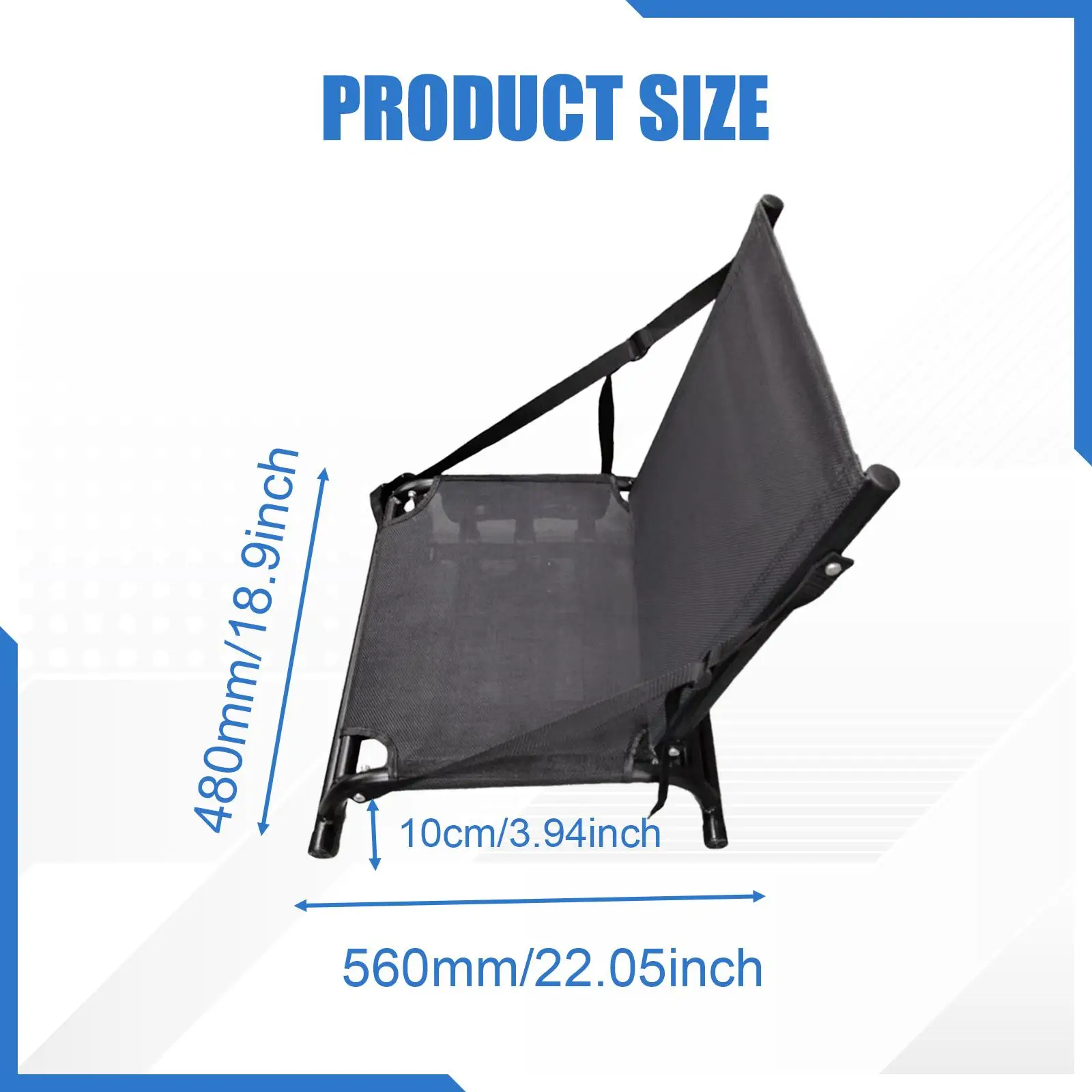 وسادة مقعد كاياك قابلة للطي للاستخدام الخارجي، متعددة الأغراض وقابلة للتعديل، مقعد مسند ظهر لقارب الزورق للرياضات المائية