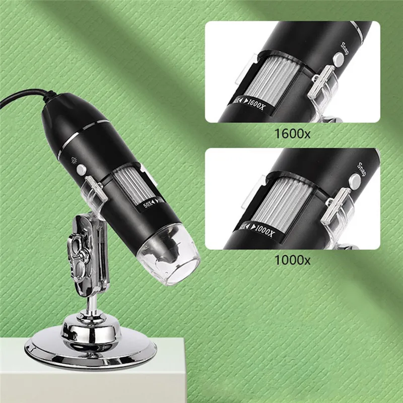 1600X Digitales Mikroskop mit Kamera, Typ C USB, tragbares elektronisches Mikroskop für Lötarbeiten, Vergrößerungsglas, Handy-Reparaturen – Detail 4