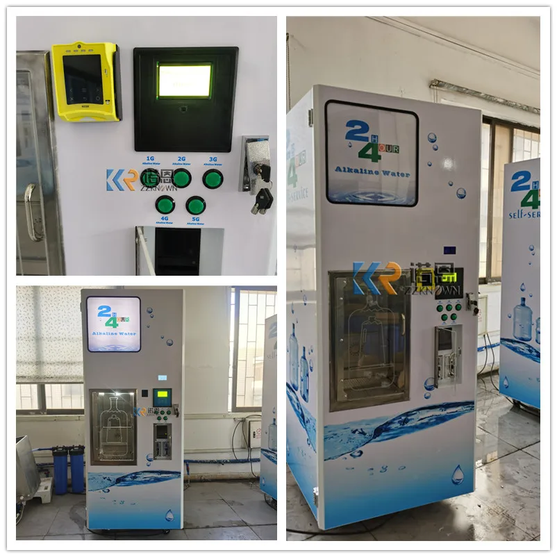 400/600/800GPD Purified Water Vending Machine Reverse Osmosis Dispenser Water Vending Machine With Card Reader Option