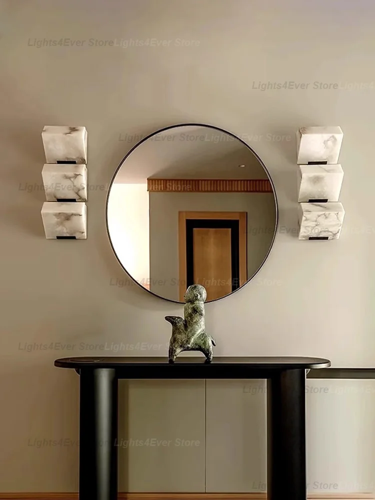 

Италия Уникальная текстура Настенные светильники с настоящим алебастром Элегантные товары для дома Светодиодные светильники с регулируемой яркостью для ванной комнаты Спальня Лампа для чтения