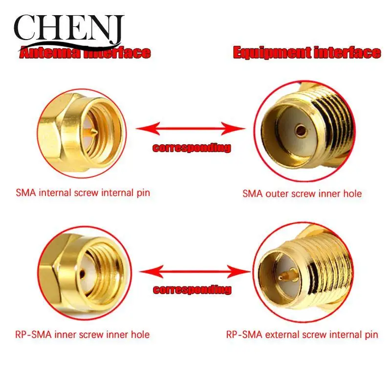 2Pcs Dual Band WIFI Antenna 10dBi 2.4G 5G 5.8G SMA Male Amplifier WLAN Router Singal Booster