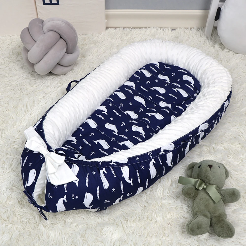 Cute design baby nest soft cotton baby bed in bed pretty comfortable safety crib lounger baby nest