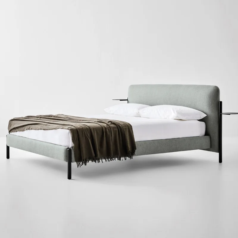 

Modern simple small apartment double bed light luxury master bedroom 1.5 1.8 meters bed marriage bed