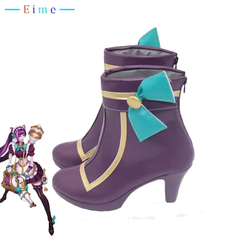 LOL القهوة الحبيب Jinx تأثيري أحذية بو أحذية من الجلد هالوين كرنفال الأحذية تأثيري الدعائم مخصص #2