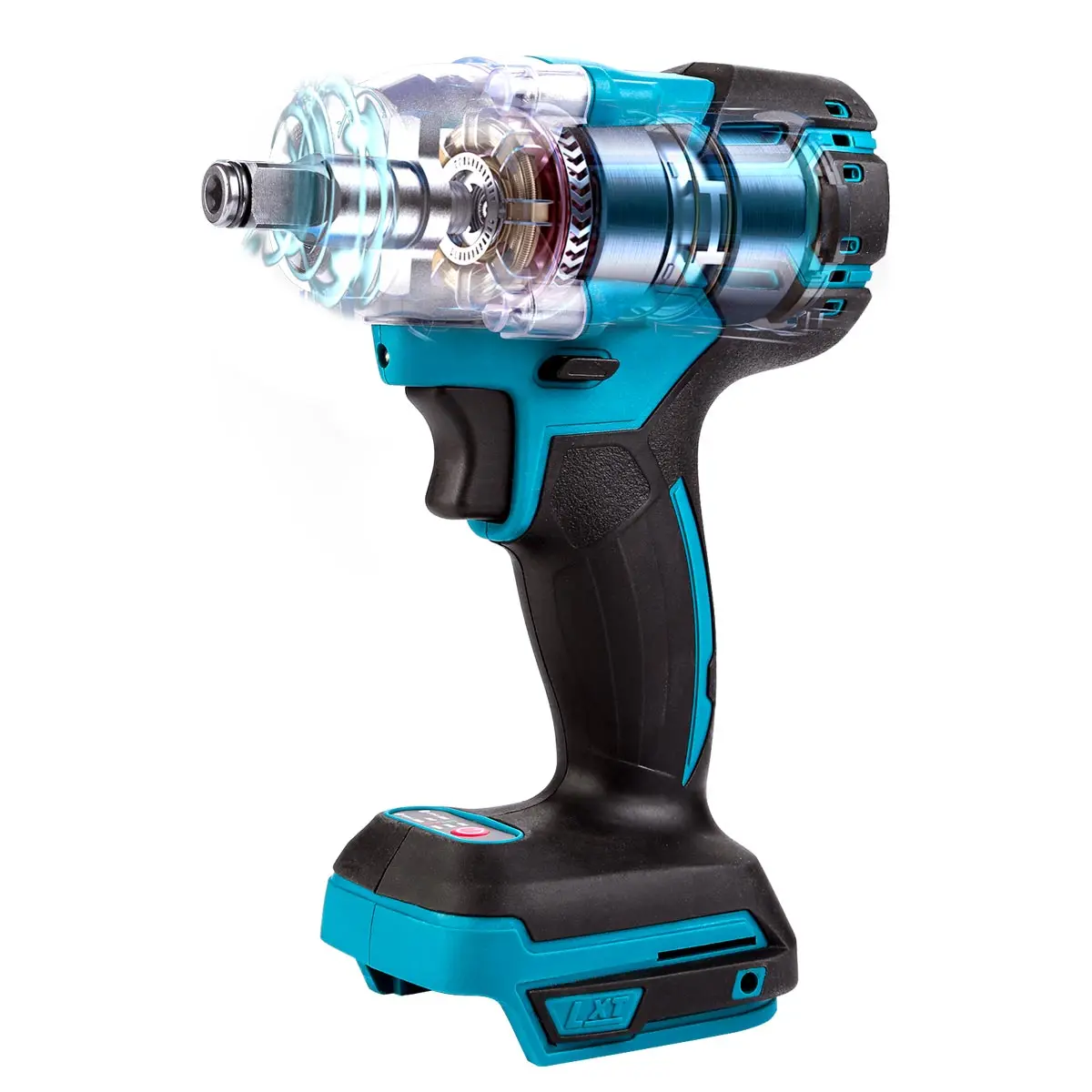 18V 2 In 1 Brushless Cordless Electric Impact Wrench 1/2Inch Power Tools 15000Amh Li Battery LED light Adapt To Makita Battery