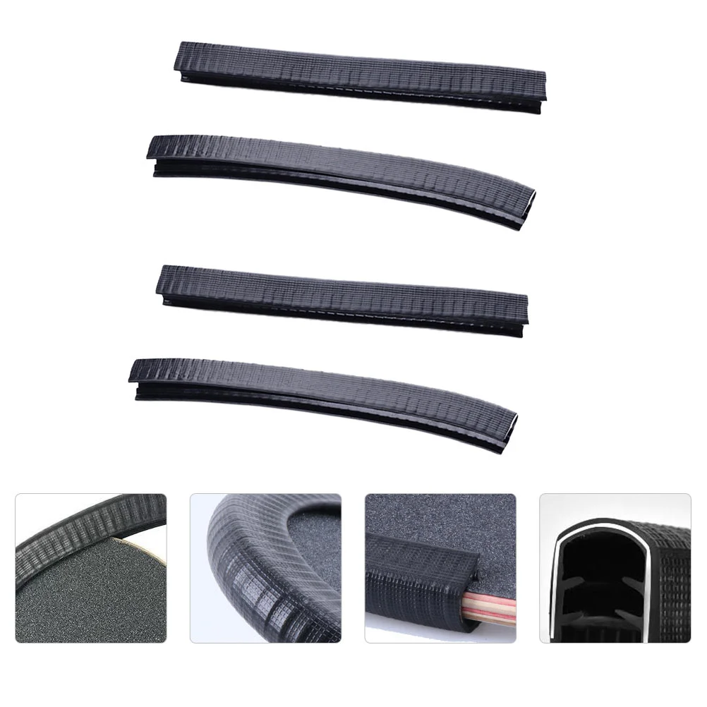 2 Pairs Skateboard Bumper Guards U Groove Design Easy Install Deck Anti Collision Accessories Rubber Material