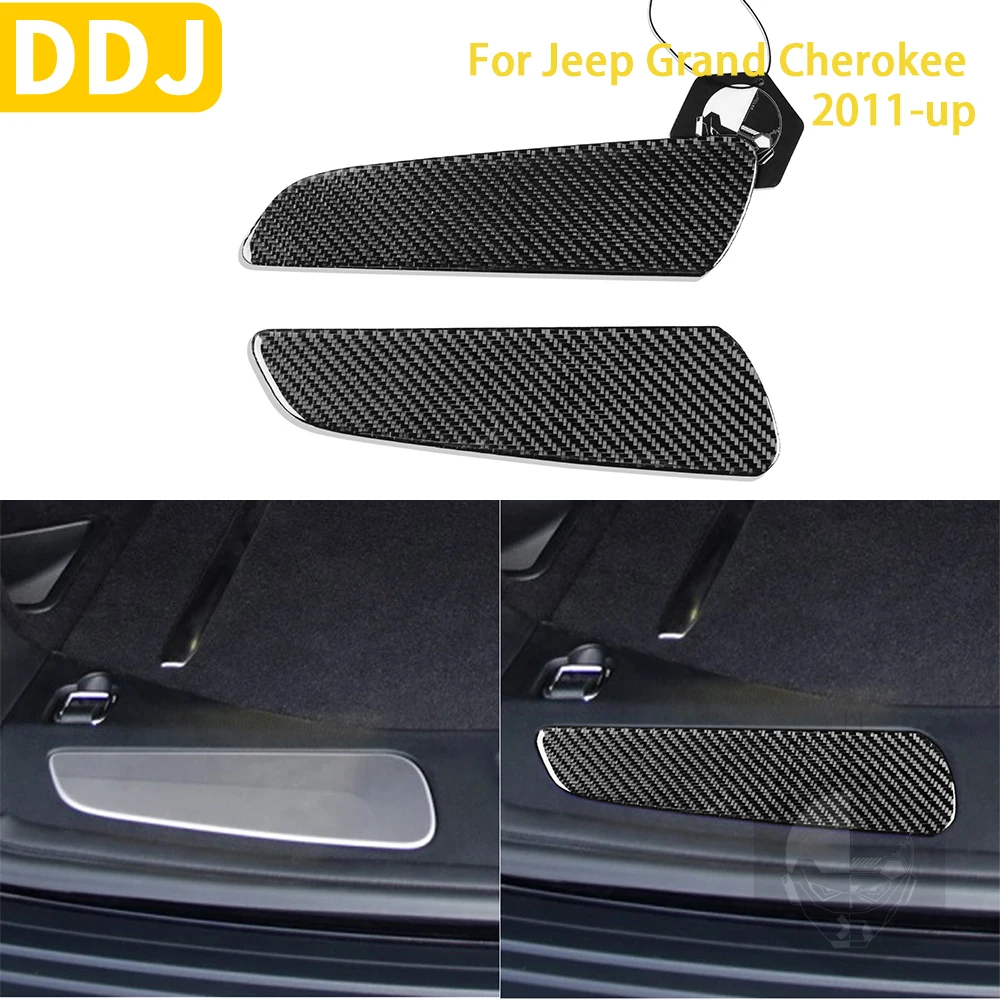 

For Jeep Grand Cherokee 2011-up Accessories Car Carbon Fiber Interior Tail Box Inner Huard Plate Trim Sticker Decoration