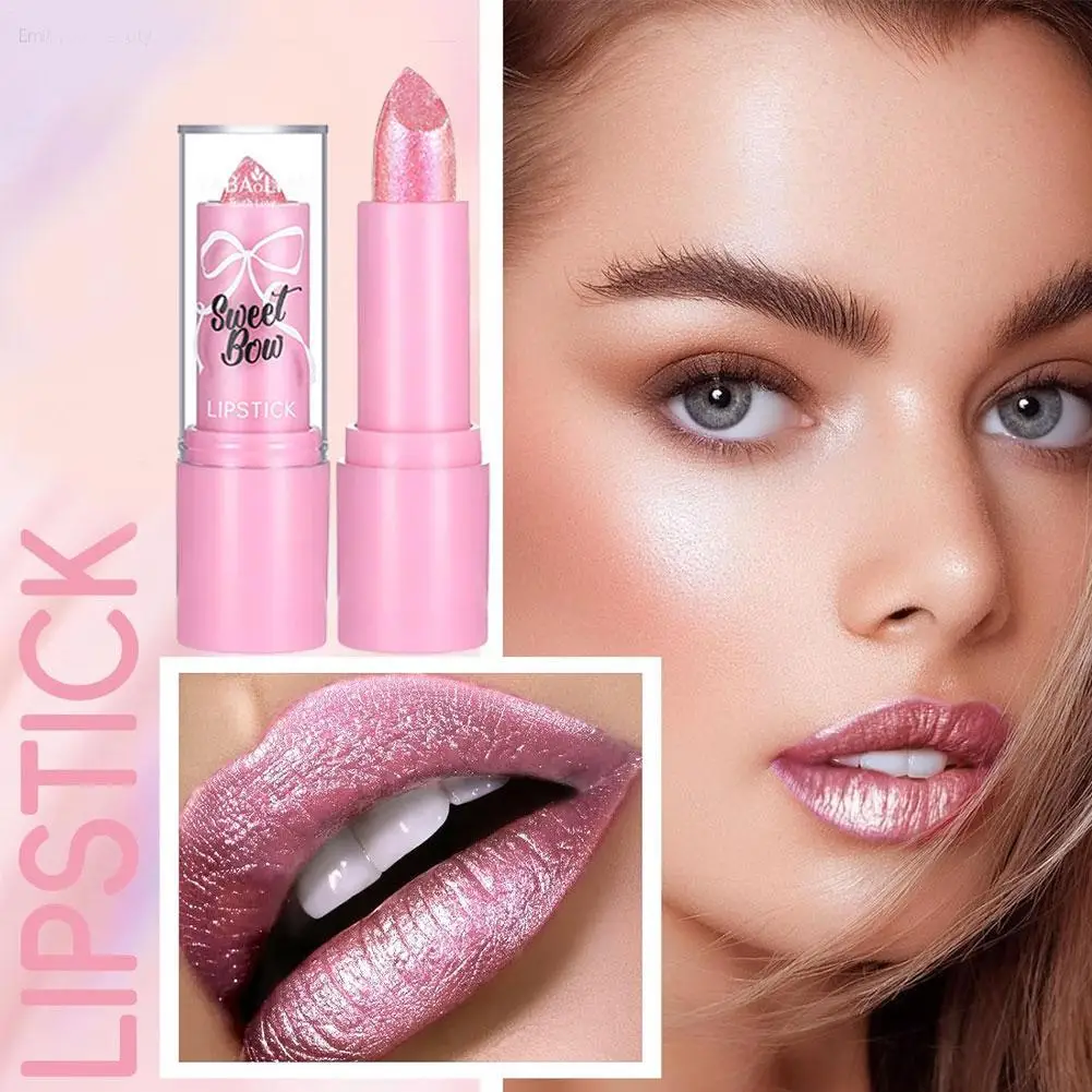 Velluto Perla Glitter Rossetto Idratante Lussuoso Impermeabile Duraturo Lucidalabbra Scintillante Lucido Labbra Perlescente Balsamo per le labbra Trucco