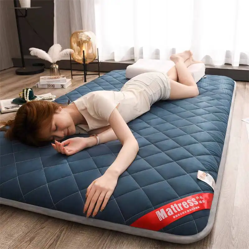 Sleeping Pad Sofa Mat Thicken Mattress Topper Futon Japanese Floor Mat Folding Bed Tatami Mattress for Sleeping Non-Slip Solid