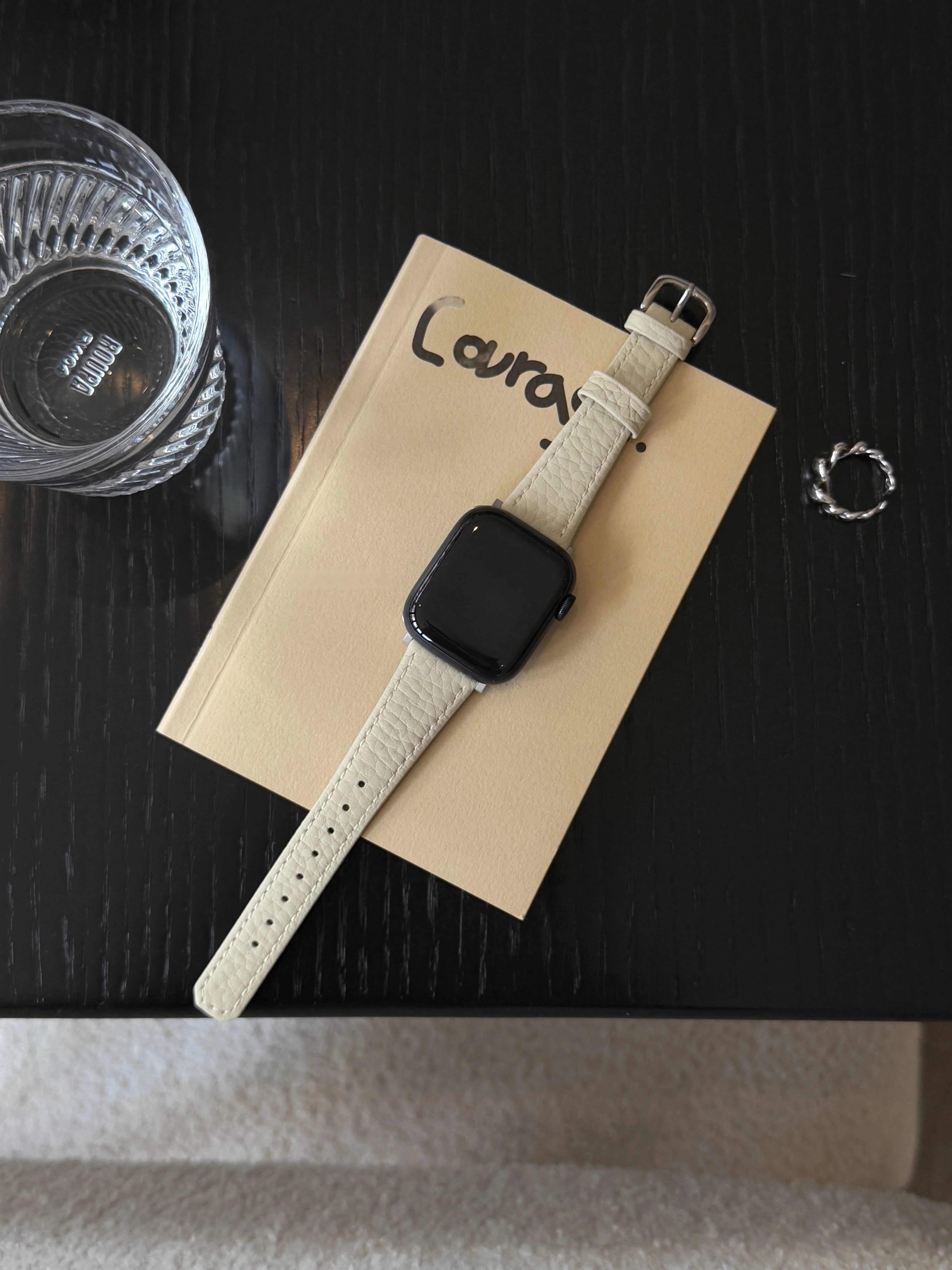 

Leather lychee pattern compatible iWatch strap 38mm 40mm 41mm 42mm 44mm 45mm 49mm fashionable strap