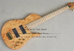 5 String Electric Bass Guitar, For Bass, Maple Neck Through Ash Body, Maple Fingerboard, Small Mini Switch, Active Battery