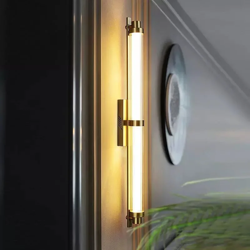 

Минималистичные скандинавские длинные настенные светильники, светодиодные длинные настенные светильники для гостиной, коридора, современная креативная атмосфера, внутренние настенные светильники