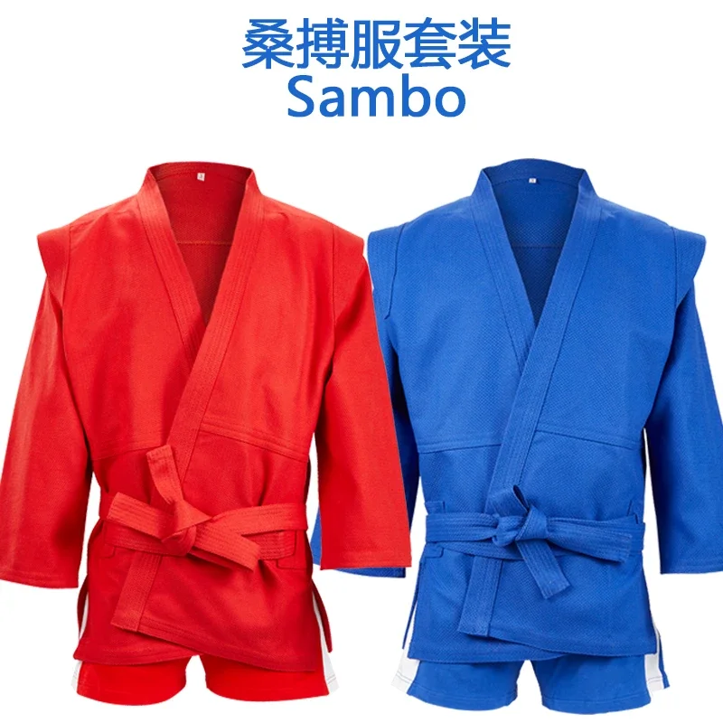 

Adult Children's Russian Sambo Clothing Wrestling Suit Set Sambo Training Competition Clothes Martial Arts