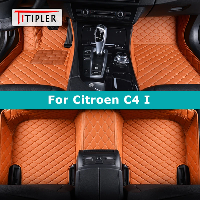 

TITIPLER Custom Car Floor Mats For Citroen C4 Auto Carpets Foot Coche Accessorie