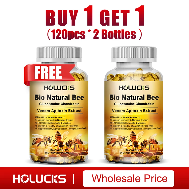 

Bio Natural Bee Glucosamine Chondroitin Capsules Support Immunity & Nervous System Promote Healthy Joints & Musdes Joint Pain