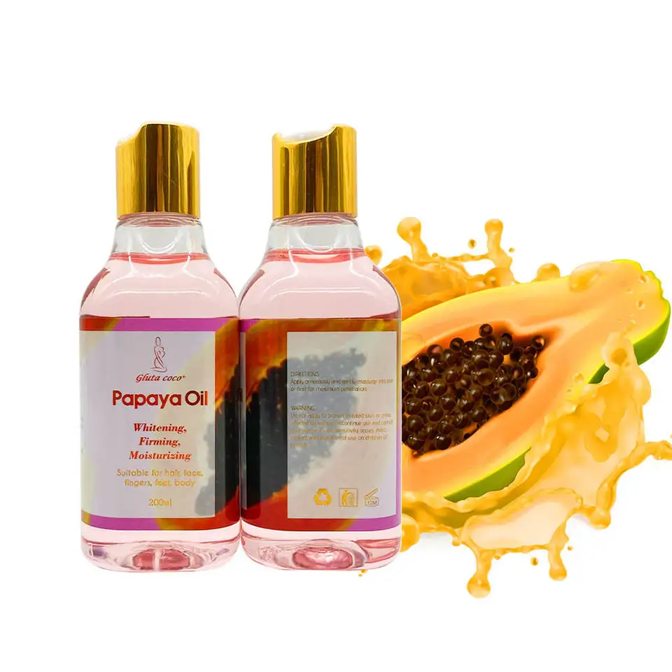 Papaya – huile essentielle de corps, blanchissante, raffermissante, hydratante, Anti-rides, Anti-âge, élimine les taches foncées, contrôle la peau, beauté, 200ml