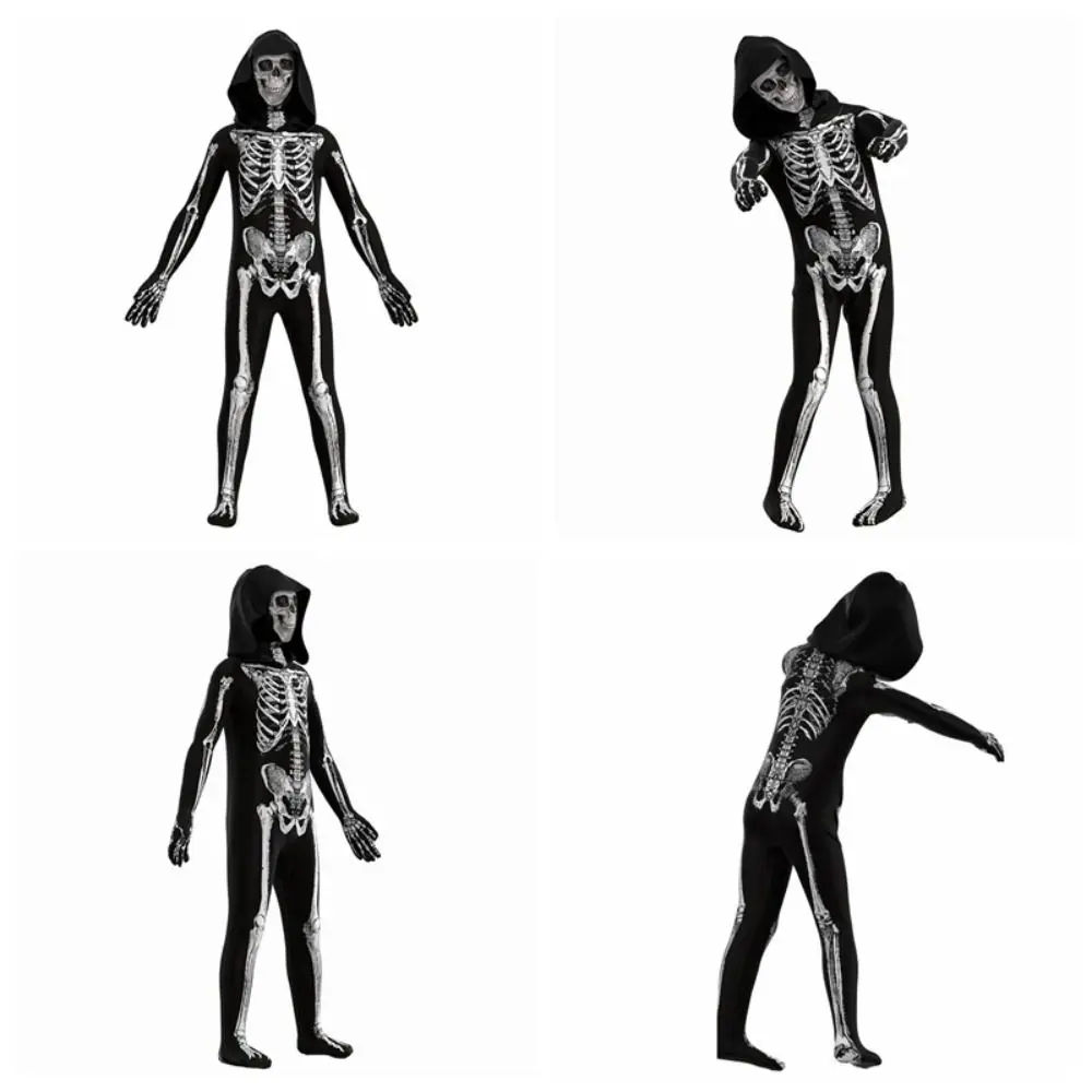 

Elastic Halloween Cosplay Costume Separate Headgear Festival Cosplay Clothing Props Dress Up Polyester Skull Bodysuits Halloween