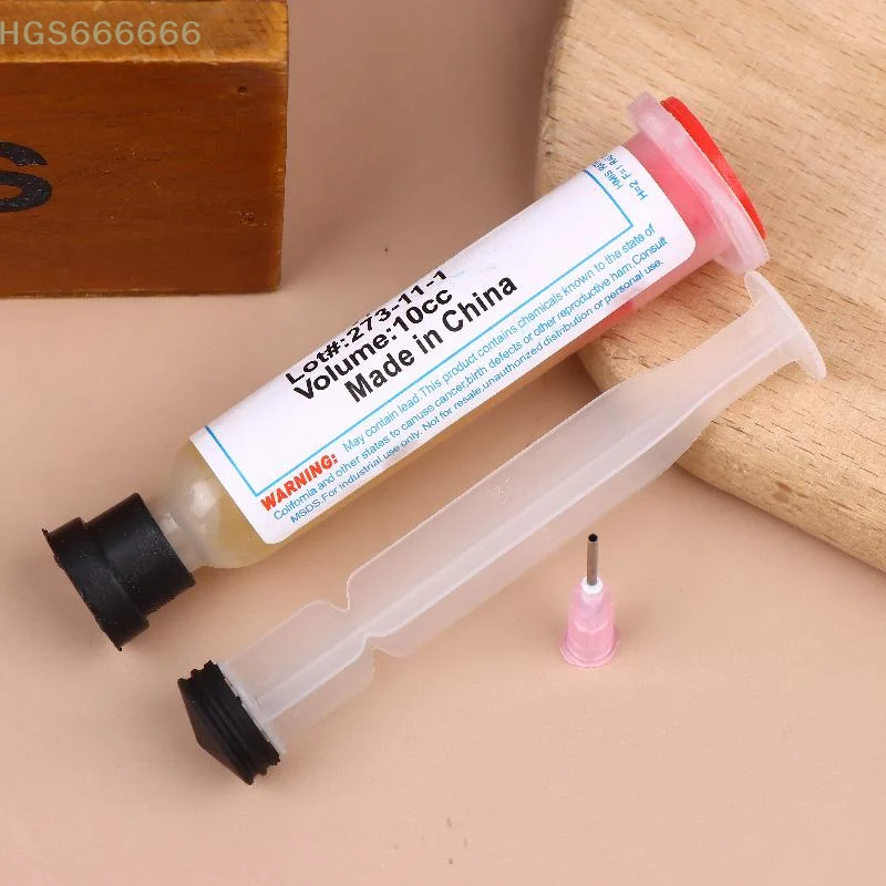 

Высококачественный шприц с флюсом 10 мл для пайки, не требующая очистки паяльной пасты с гибким кончиком для ремонта легкой сварки