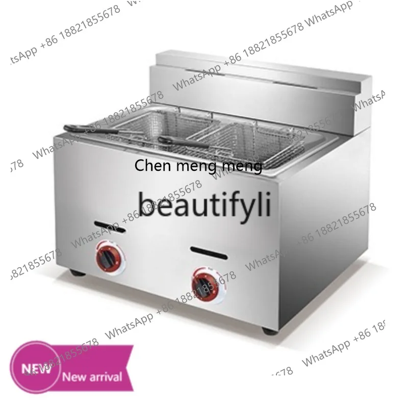 

Direct gas supply, fryer, fritters, commercial snack equipment, single and double cylinder fryerX