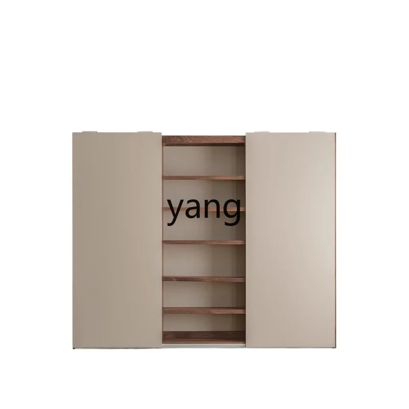 lmm1 white sliding door large bookcase integrated whole wall floor bookshelf living room black walnut