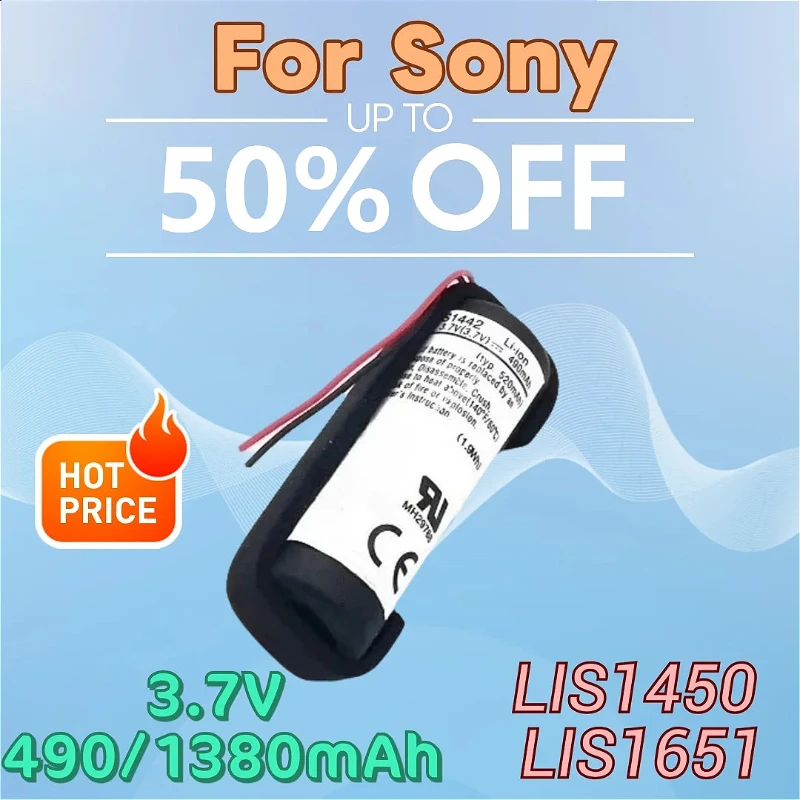 

3.7V 490/1380mAh LIS1450 LIS1651 Rechargeable Battery for Sony PS3 Move Wireless Left and Right Game Controllers