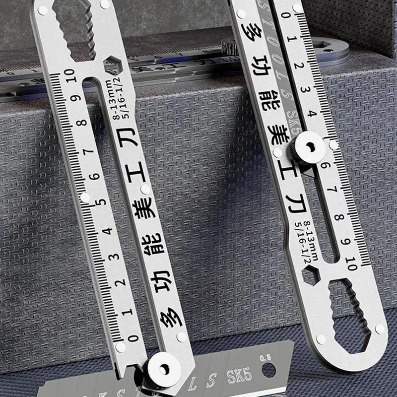 Utility Knives All Steel Retractable Cutter With Safety Lock For Carpet 10-in-1 Heavy Duty Utility Knives Multipurpose Cutting