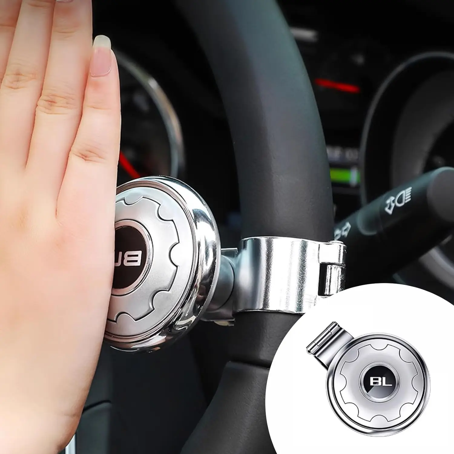 Samochodowa kierownica Booster Spinner Knob Oszczędność pracy Ciężarówka Ciągnik Wózek widłowy 360 stopni Uchwyt kulowy Obrotowe sterowanie ręczne Części samochodowe