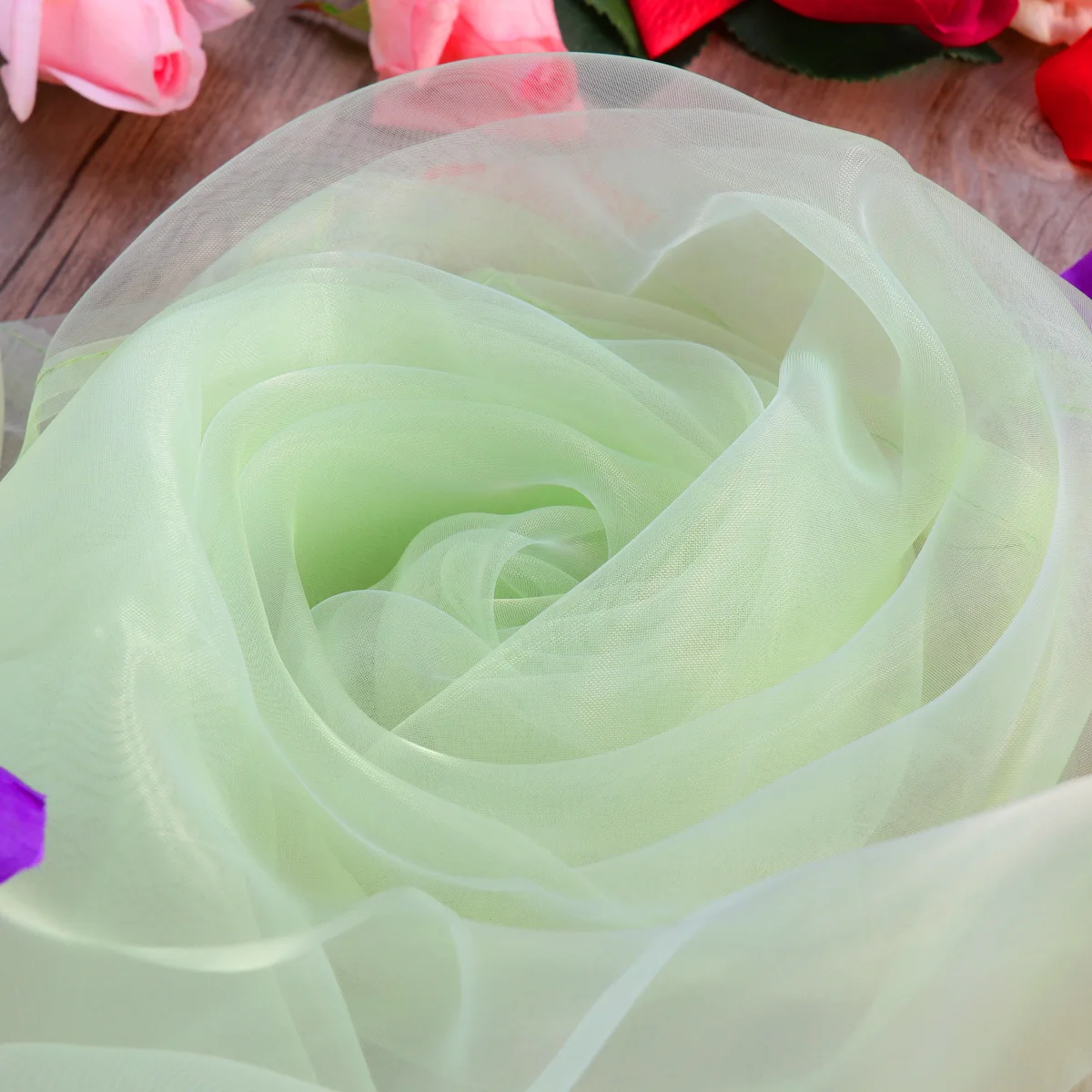 

Green 100X200Cm Solid Color Voile Sheer Curtains For Bedroom Window Tulle Screen Transparent Home Decor Room Divider