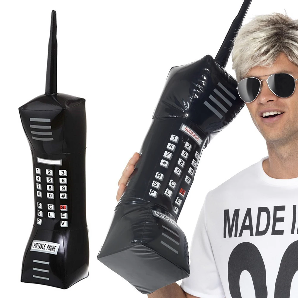 Inflatable Radio Mobile Phone 80s 90s Hip Hop Themed Party Decor Props Vintage Inflatable Phone Decorative Prop view 4