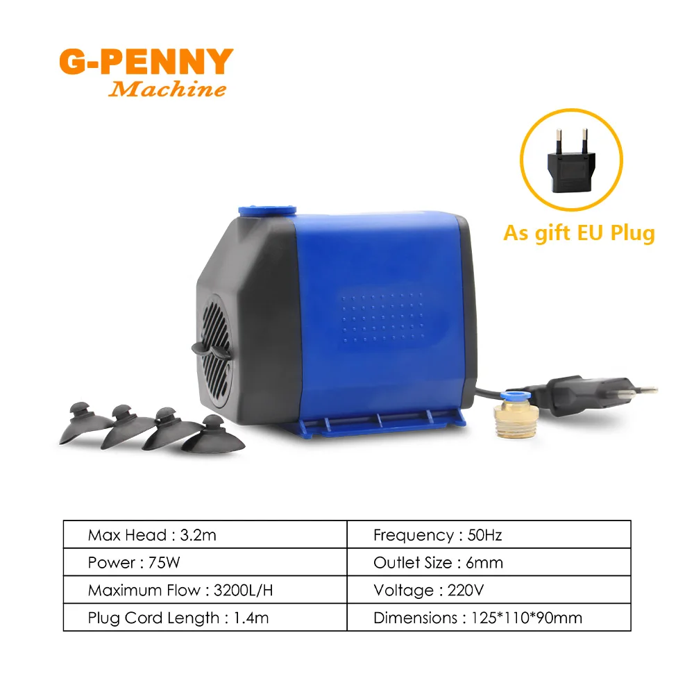 G-PENNY 3.2kw ER20 แกนระบายความร้อนด้วยน้ํา 4 pcs แบริ่งเซรามิค 0.01 มม.ความแม่นยํา & BEST อินเวอร์เตอร์ & 100 มม.และปั๊มน้ํา