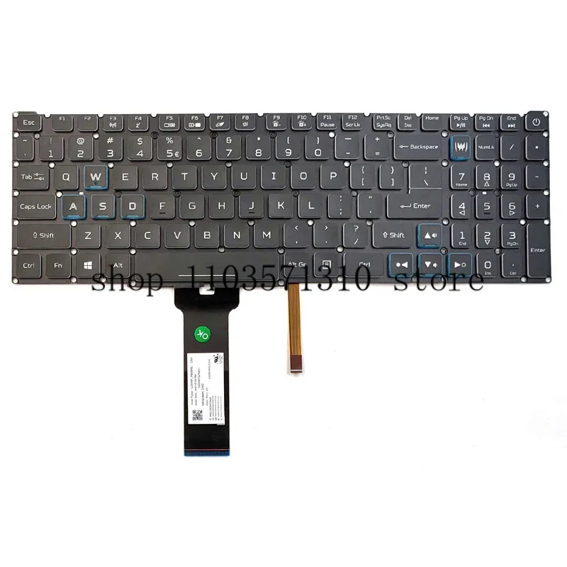 New for Acer Predator Helios 300 PH315-52 PH315-52-73DU PH315-52-75R0 PH317-53 laptop keyboard us full colorful backlit