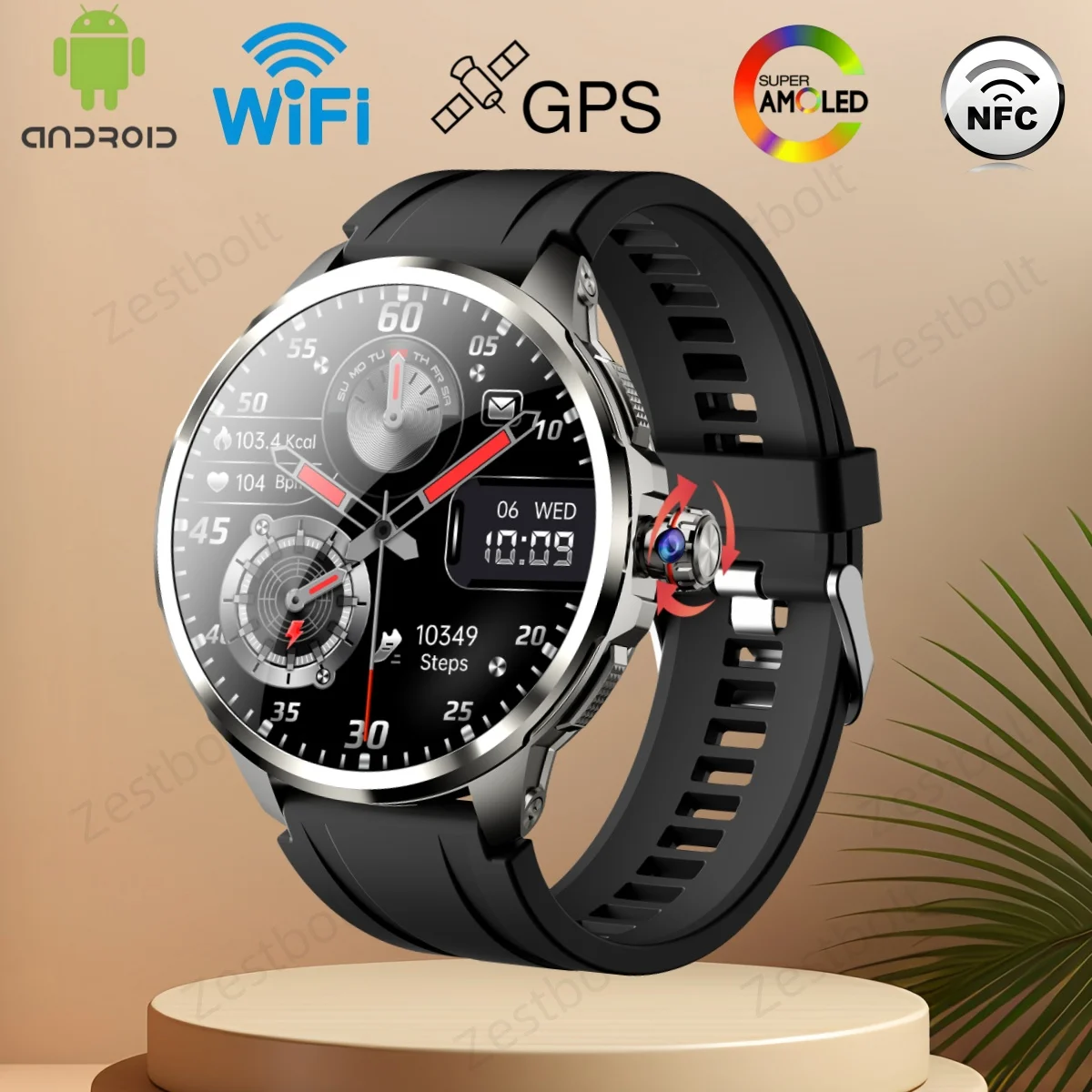 

Original H99 Smart Watch Android Watches 1.95inch Amoled Screen Men's Smartwatch With 8MP Rotating Camera GPS WIFI Sim Card Slot
