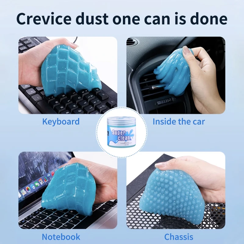 Car Super Dust Clean Clay Dirt Keyboard Cleaner Slime Toys Cleaning Gel Computer Gel Mud Laptop Cleanser Glue Home Dust Remover