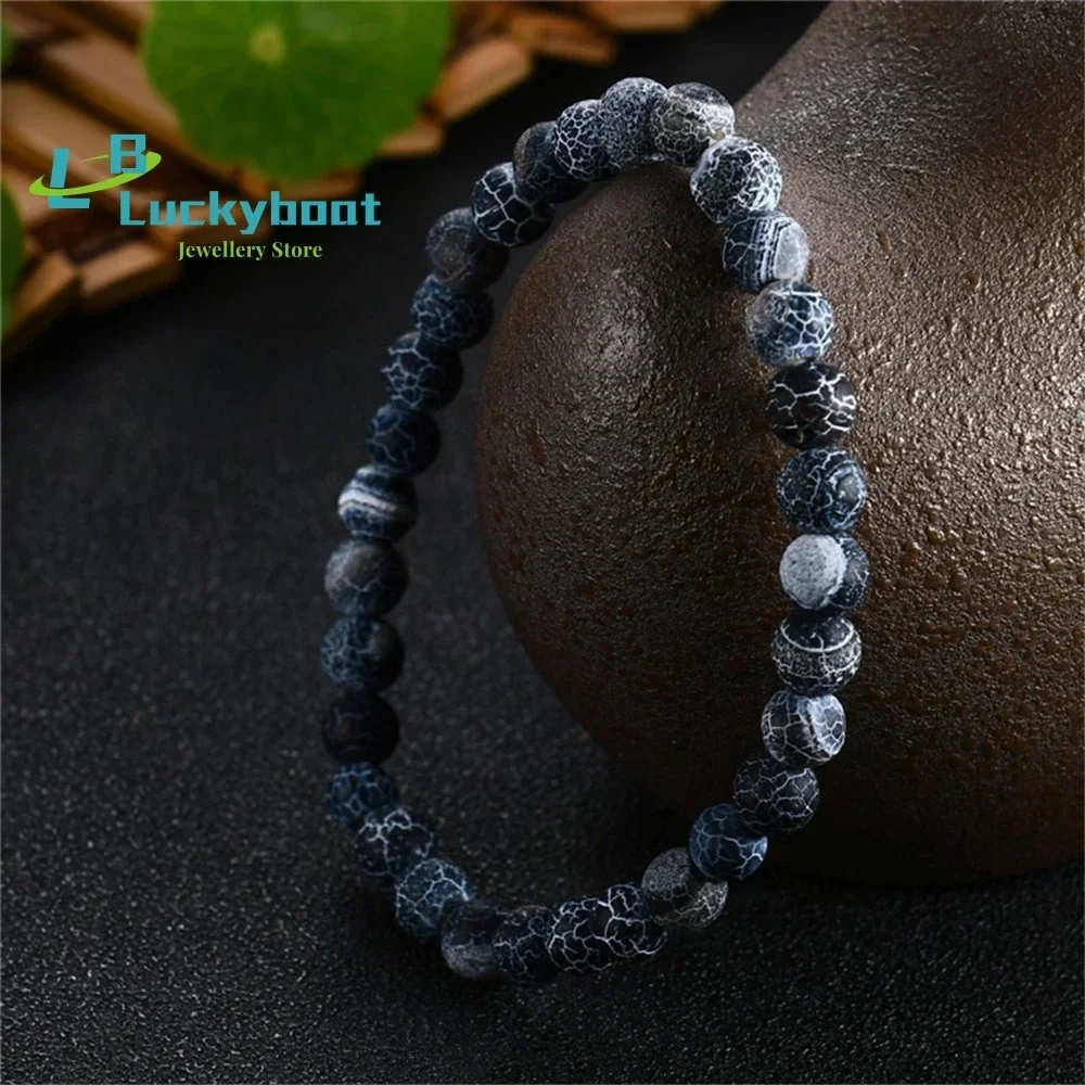 Natural Stone Yoga Bracelet Radiation Protection Leopard Print Jewelry Bracelet