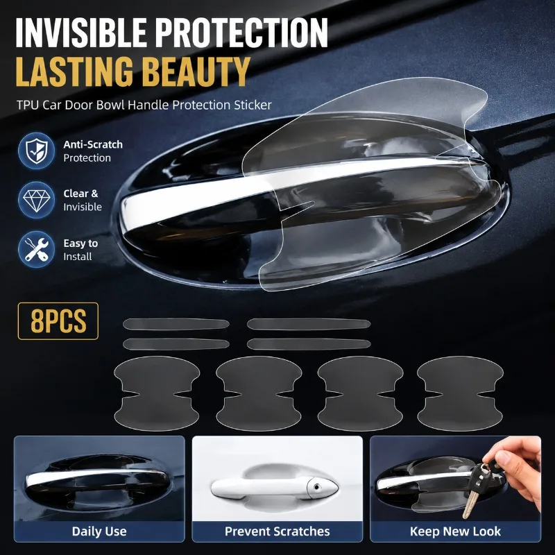 

Car Door Bowl Anti-scratch Protective Stickers Paint Surface Guard Decals Hide Surface Scratches Handle Wrap Films Resistant